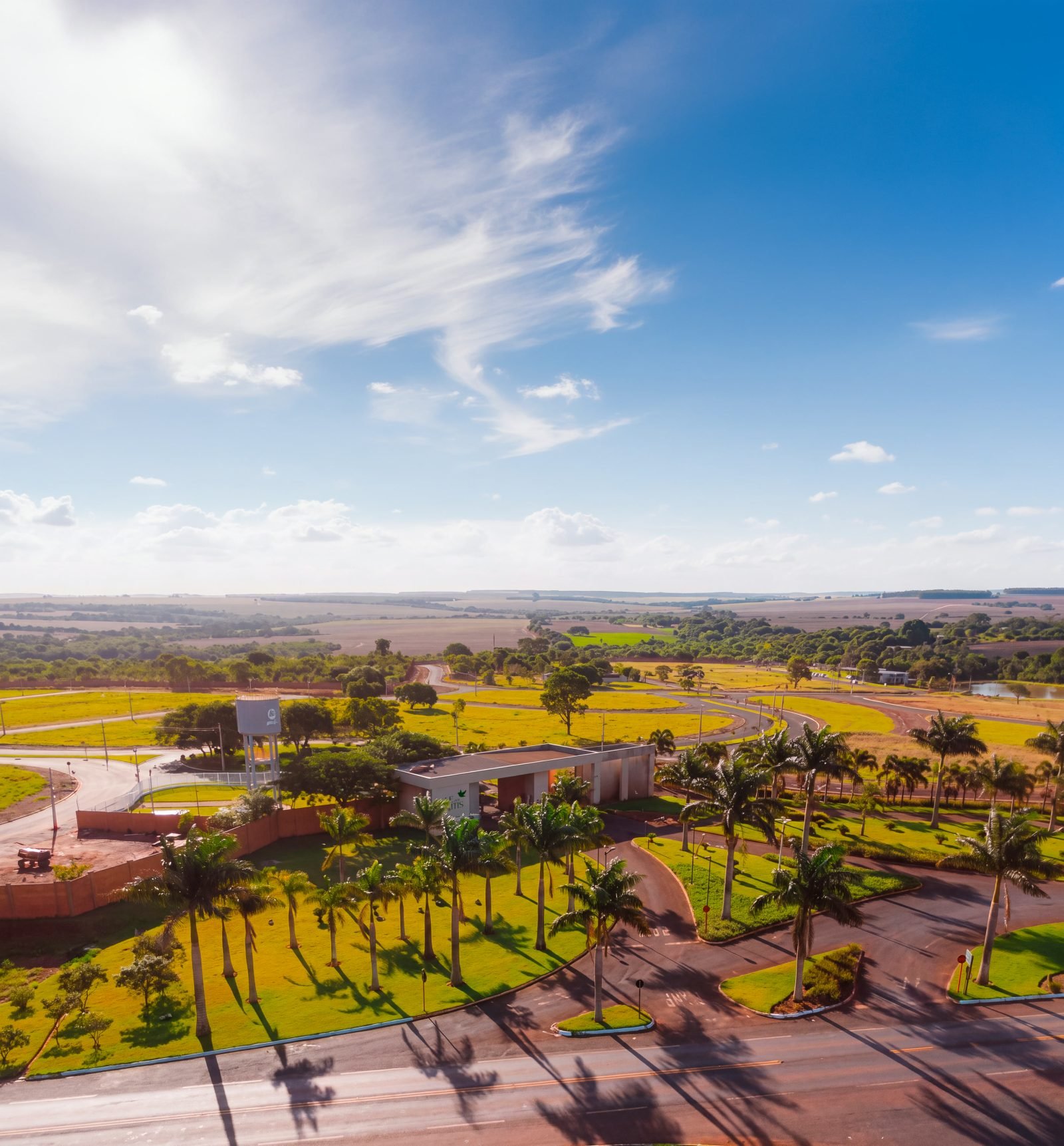 Vista aérea do condomínio