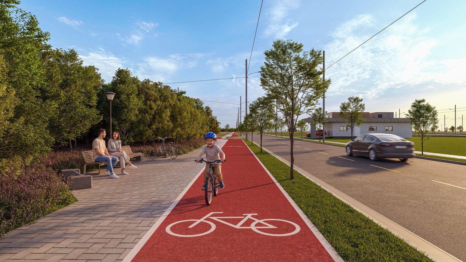 Ciclovia — Perspectiva ilustrativa
