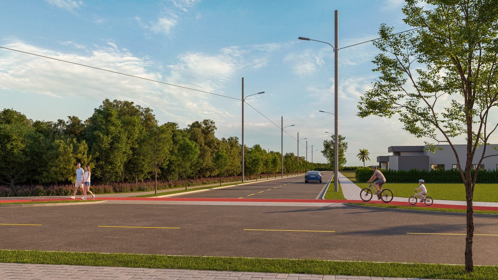 Avenida — Perspectiva ilustrativa